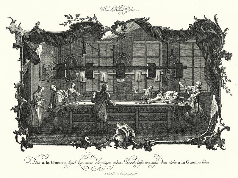 The Game of Billiards by Johann Esaias Nilson