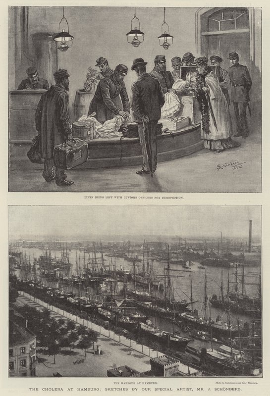 The Cholera at Hamburg by Johann Nepomuk Schonberg