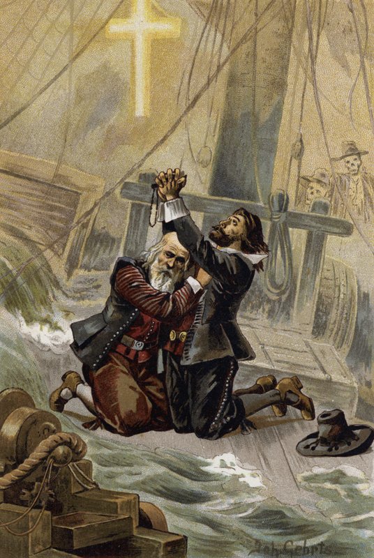 Illustration for The Flying Dutchman by Johannes (after) Gehrts