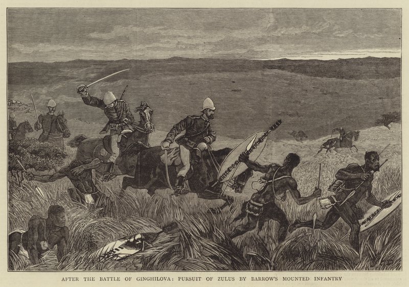 After the Battle of Ginghilova, Pursuit of Zulus by Barrow
