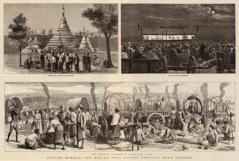 British Burmah, the Kke-Ka-Tsan Pagoda Festival near Rangoon by John Charles Dollman