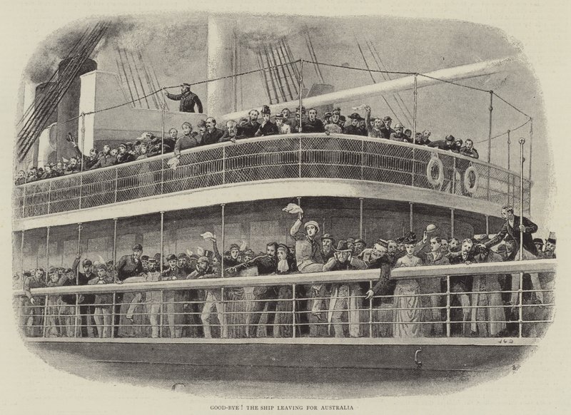 Good-Bye! The Ship Leaving for Australia by John Charles Dollman