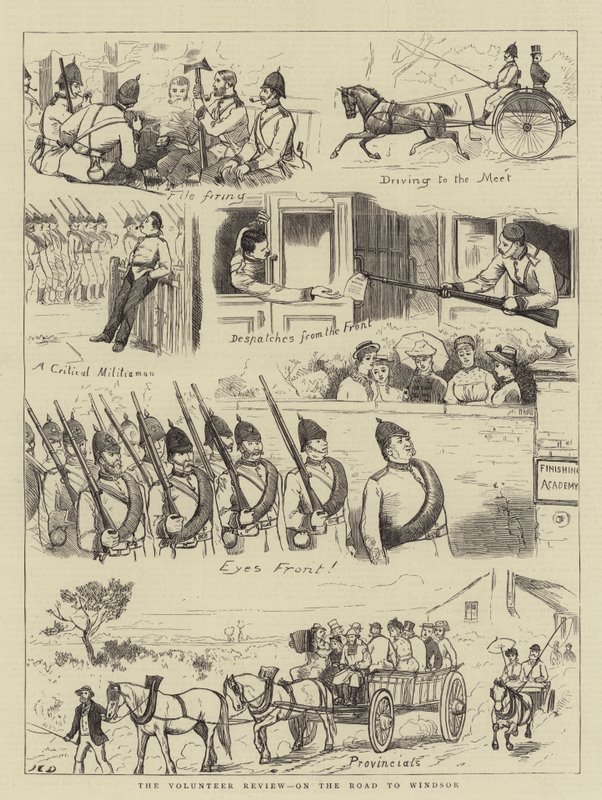 The Volunteer Review, on the Road to Windsor by John Charles Dollman