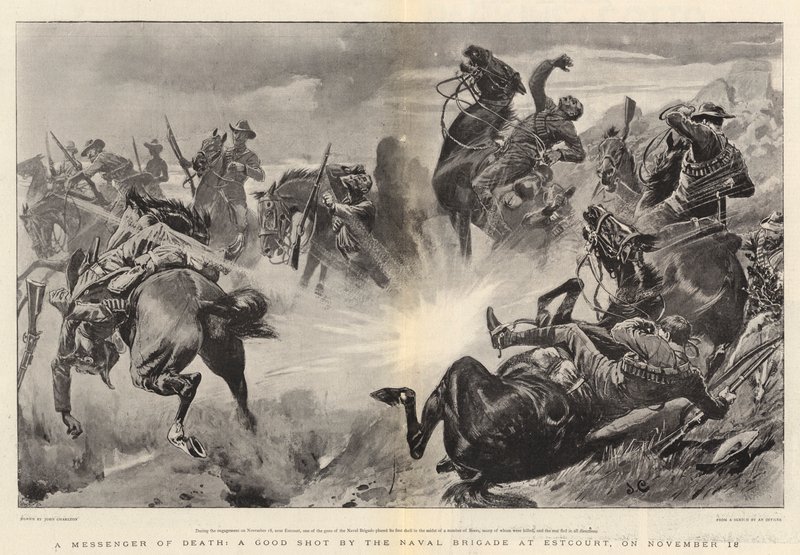 A Messenger of Death, a Good Shot by the Naval Brigade at Estcourt, on 18 November by John Charlton