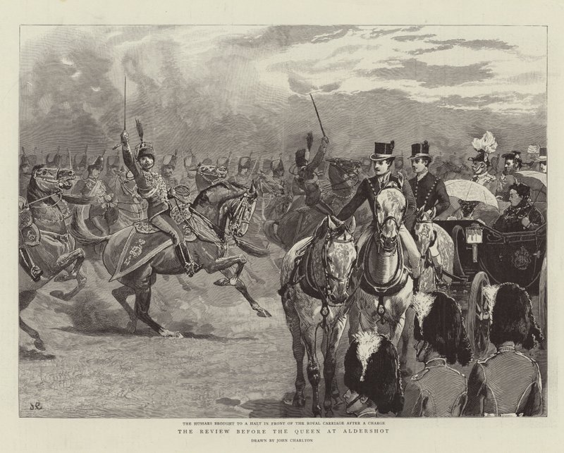 The Review before the Queen at Aldershot by John Charlton