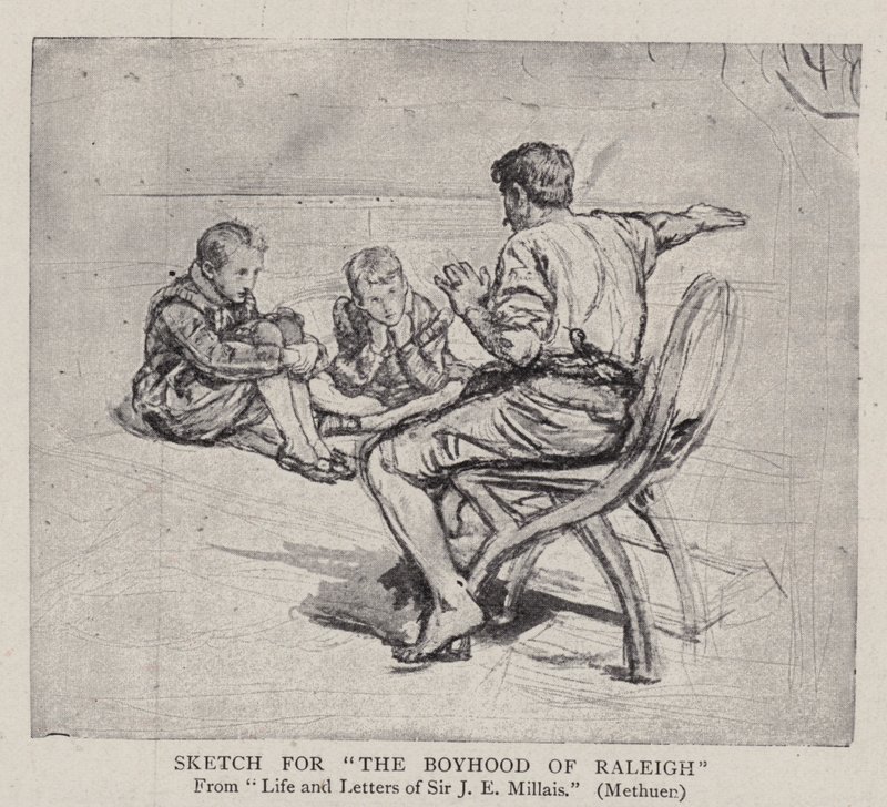 Sketch for The Boyhood of Raleigh by John Everett Millais