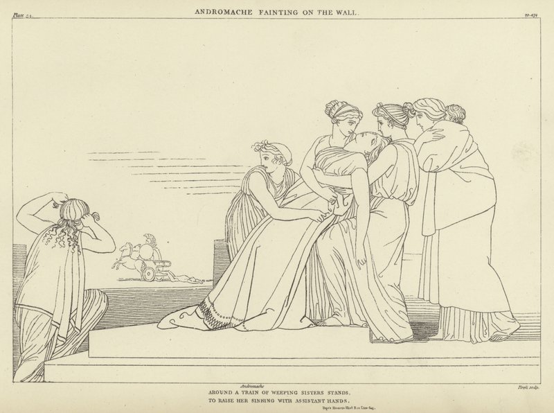 Andromache fainting on the Wall by John Flaxman
