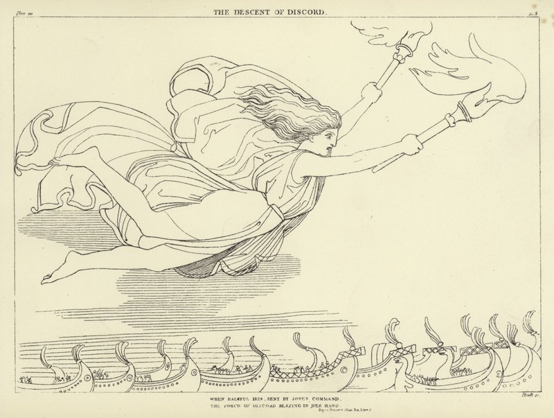 The Descent of Discord by John Flaxman