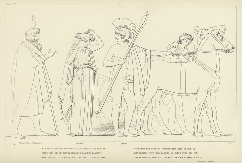 Ulysses Departing from Lacedaemon for Ithaca by John Flaxman