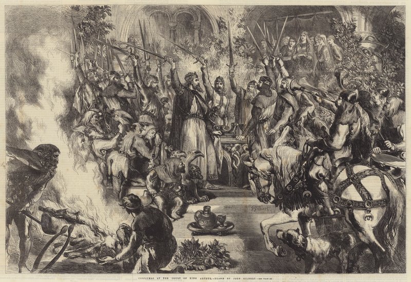 Christmas at the Court of King Arthur by John Gilbert