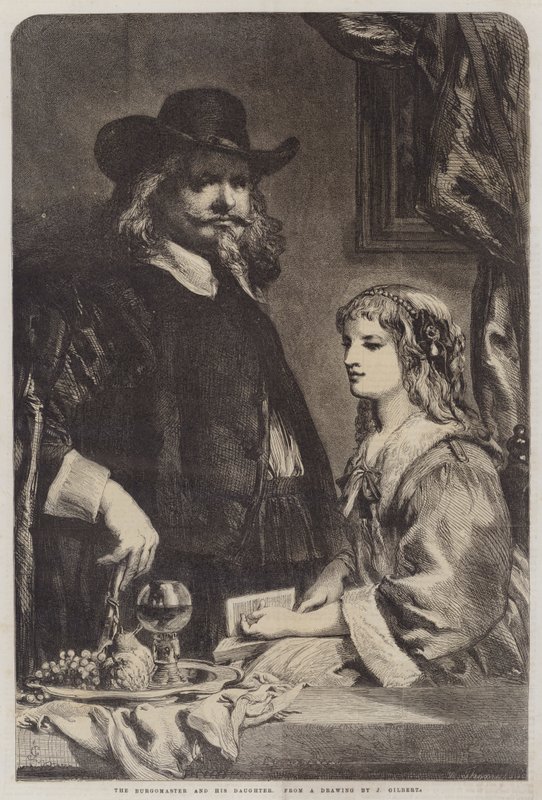 The Burgomaster and his Daughter by John Gilbert