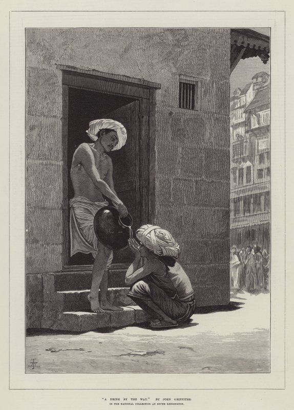 A Drink by the Way, in the National Collection at South Kensington by John Griffiths