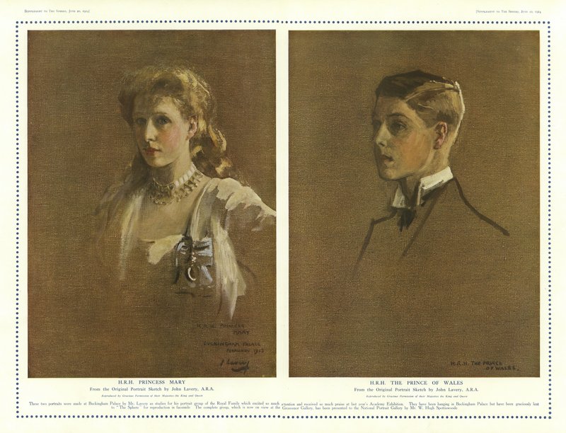 Princess Mary and the Prince of Wales by John Lavery