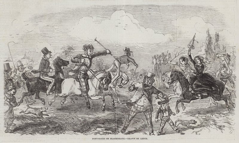 Pony-Races on Blackheath by John Leech