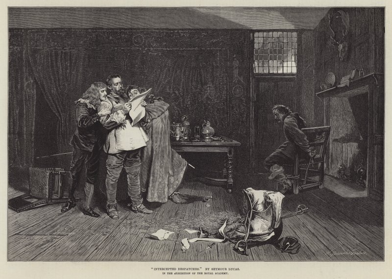 Intercepted Despatches, in the Exhibition of the Royal Academy by John Seymour Lucas