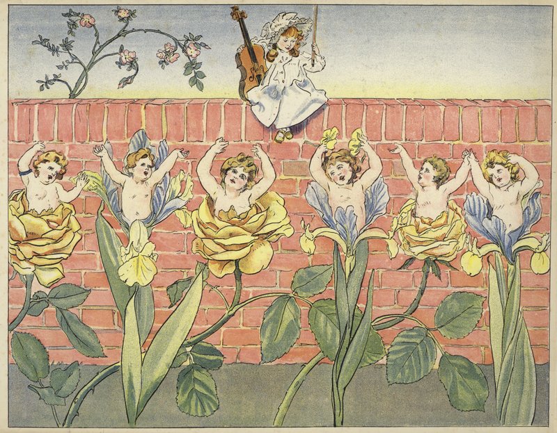 Endpapers for Flower Legends for Children by John Shenton Eland