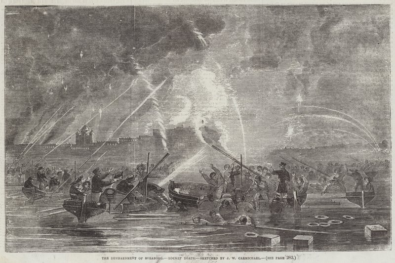 The Bombardment of Sveaborg, Rocket Boats by John Wilson Carmichael
