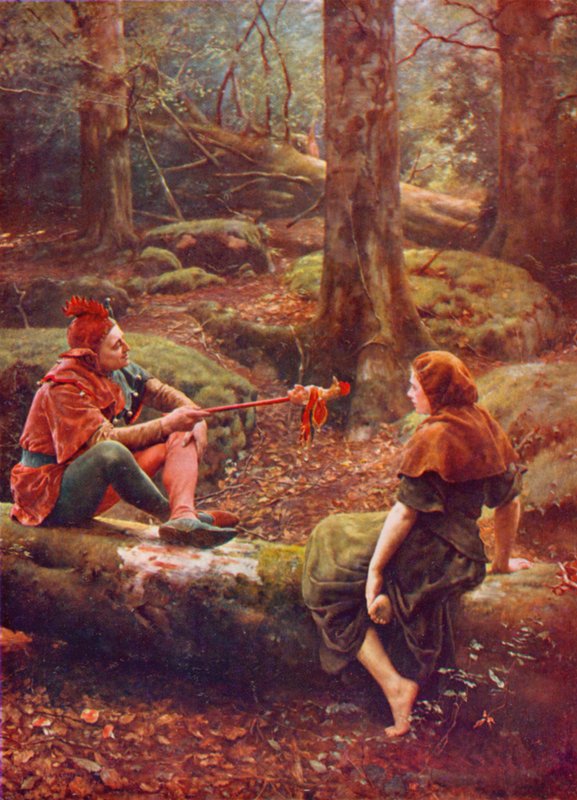Shakespeare: Touchstone and Audrey in the Forest of Arden, As You Like It, Act III, Scene 3 by John (after) Collier