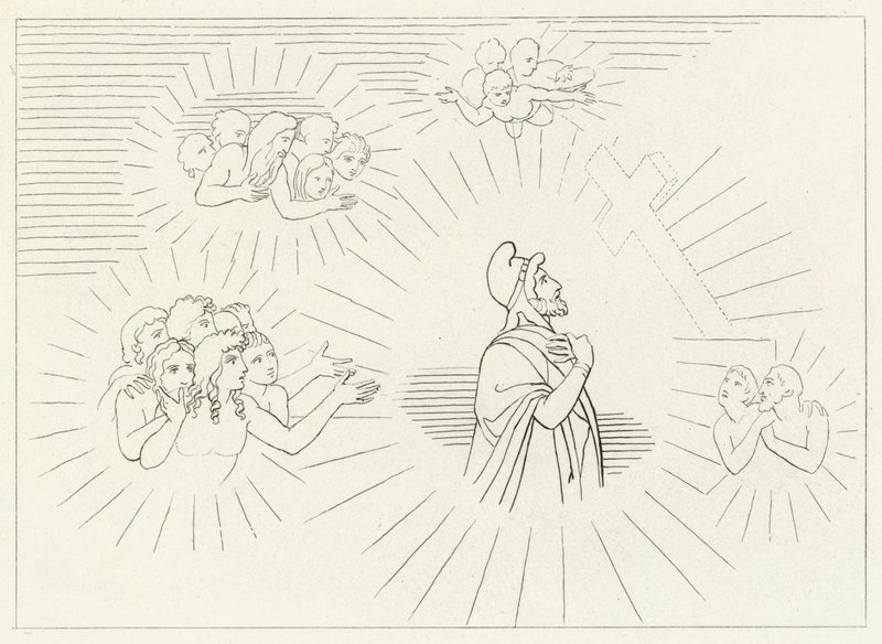 Heavenly Splendours, Paradise, Canto 20 by John (after) Flaxman