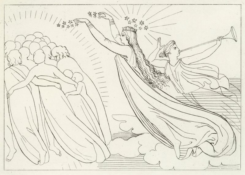 The Active Good, Paradise, Canto 6 by John (after) Flaxman