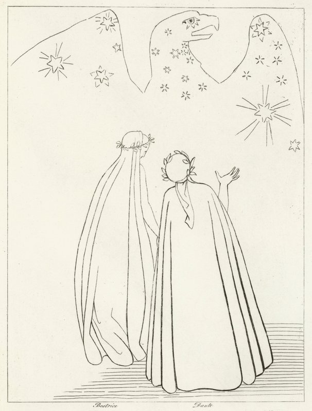 The Celestial Eagle, Paradise, Canto 19 by John (after) Flaxman