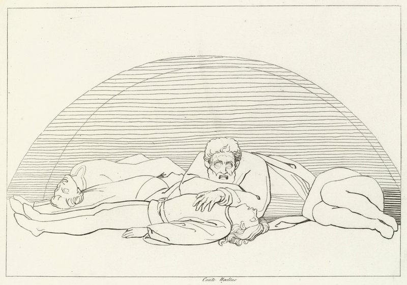 The Death of Ugolino, Inferno, Canto 33 by John (after) Flaxman