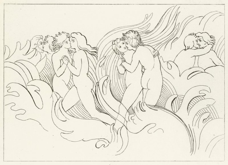 The Fiery Doom, Purgatory, Canto 26 by John (after) Flaxman