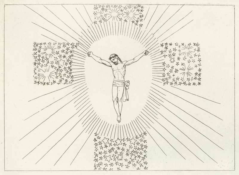 The Glorious Cross, Paradise, Canto 14 by John (after) Flaxman