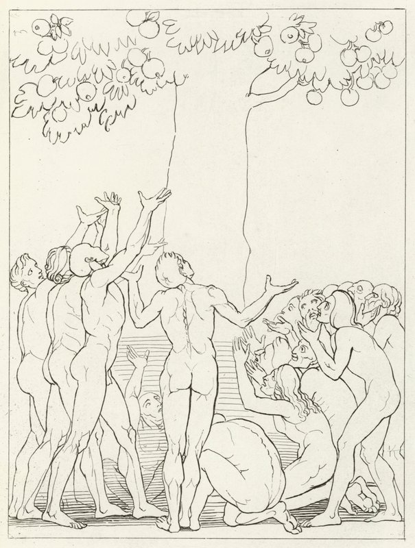 The Intemperate, Purgatory, Canto 24 by John (after) Flaxman