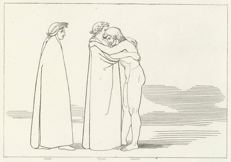 The Meeting with Sordello, Purgatory, Canto 6 by John (after) Flaxman