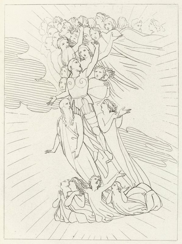 The Planet Jupiter, Paradise, Canto 18 by John (after) Flaxman