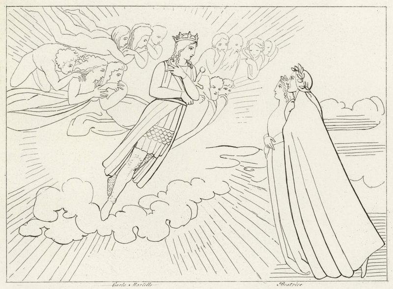 The Planet Venus, Paradise, Canto 8 by John (after) Flaxman