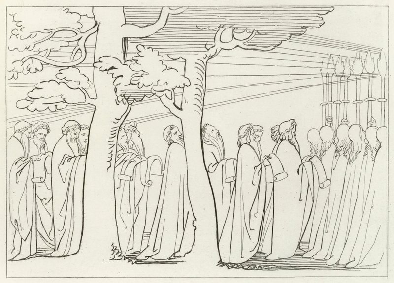 The Procession of Elders, Purgatory, Canto 29 by John (after) Flaxman