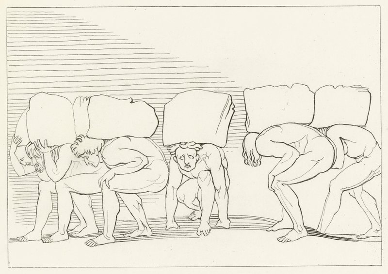 The Proud, Purgatory, Canto 11 by John (after) Flaxman