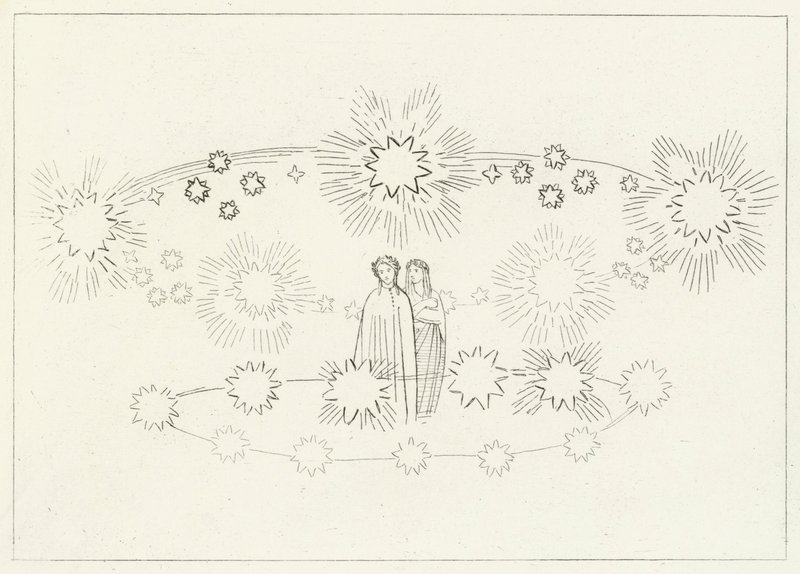 The Region of the Sun, Paradise, Canto 10 by John (after) Flaxman