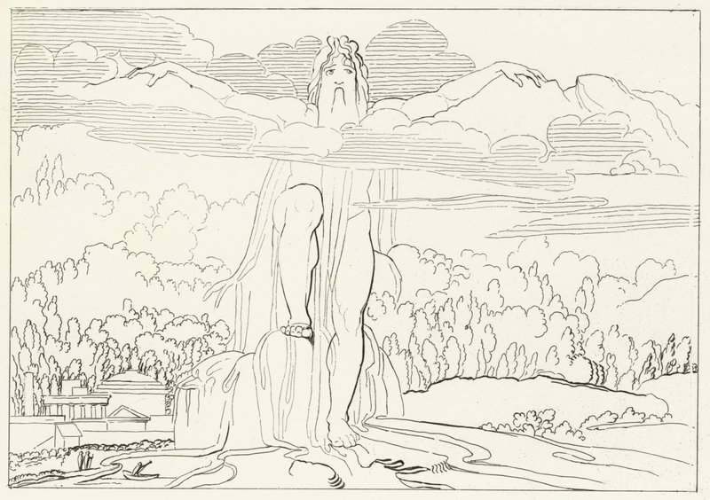 The Statue of Four Metals, Inferno, Canto 14 by John (after) Flaxman