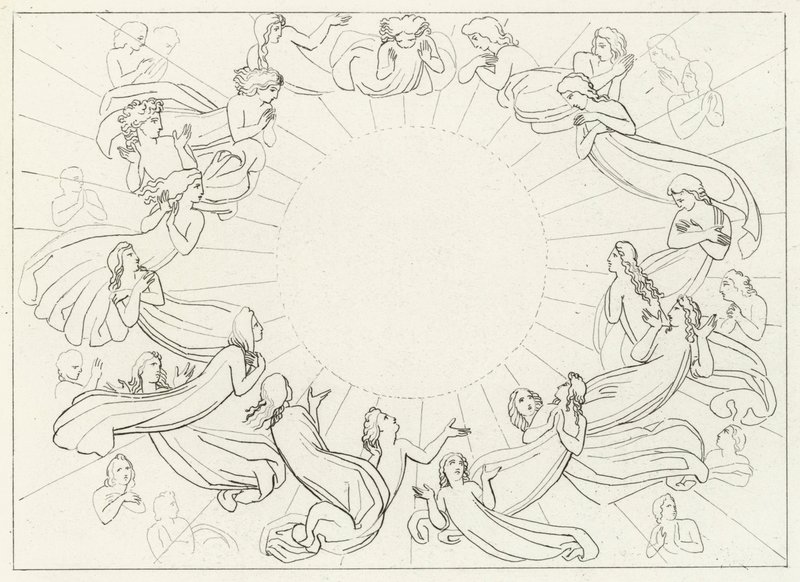The Sun, Paradise, Canto 12 by John (after) Flaxman