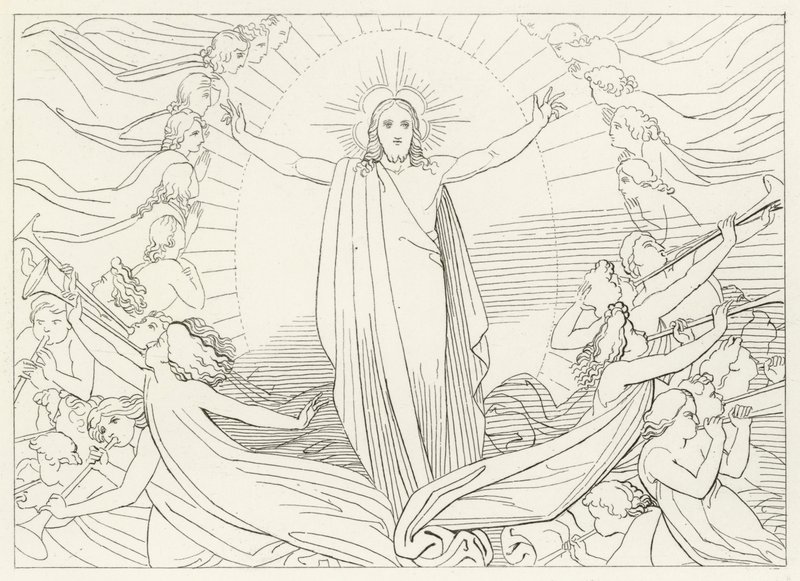 The Triumph of Christ, Paradise, Canto 23 by John (after) Flaxman