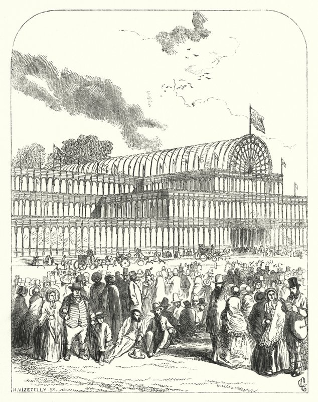 The Crystal Palace in Hyde Park, London, venue for the Great Exhibition of 1851 by John (after) Gilbert