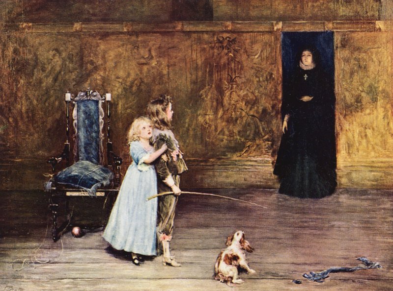 Scene from Peveril of the Peak by John (after) Pettie