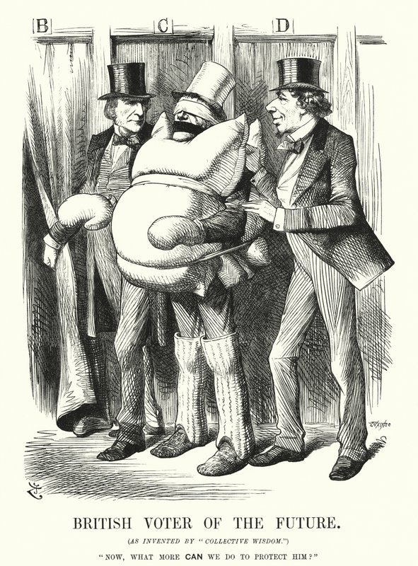 Punch Cartoon: British Voter of the Future by John (after) Tenniel