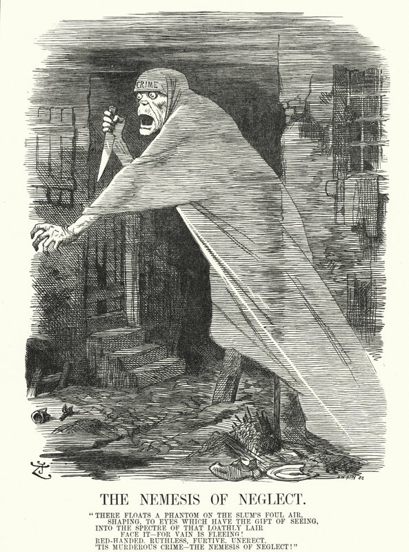 The Nemesis of Neglect - poverty and crime in London at the time of the Jack the Ripper murders by John (after) Tenniel