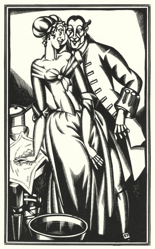 Illustration for Tristram Shandy by Laurence Sterne by John Austen