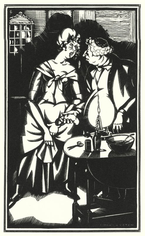 Illustration for Tristram Shandy by Laurence Sterne by John Austen