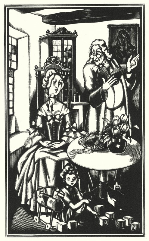 Illustration for Tristram Shandy by Laurence Sterne by John Austen