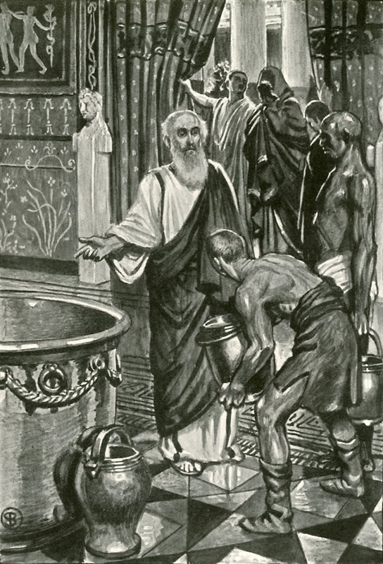 They Filled the Great Vessel of Silver with Pure Water by John Byam Liston Shaw