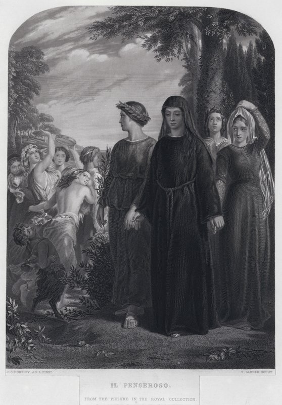 Il Penseroso (engraving) by John Callcott Horsley
