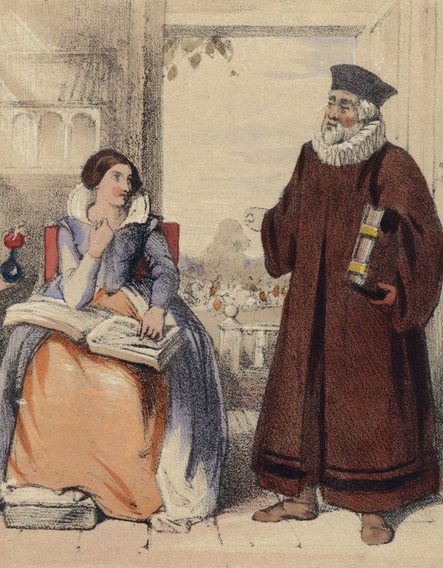 Roger Ascham, Tutor to Queen Elizabeth I by John Callcott Horsley