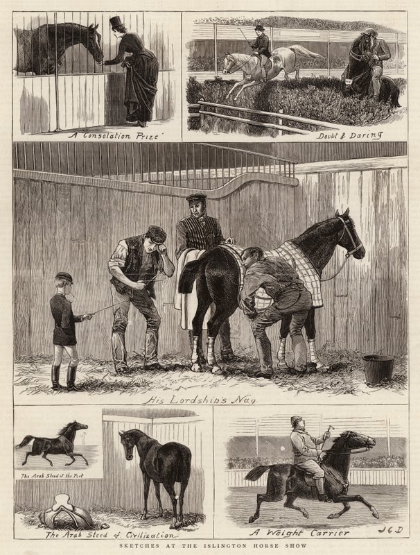 Sketches at the Islington Horse Show by John Charles Dollman