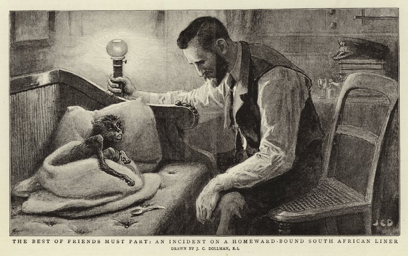 The Best of Friends Must Part, an Incident on a Homeward-bound South African Liner by John Charles Dollman